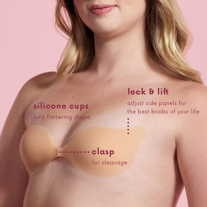Elvira Cleavage Bra - natural lift with no bands